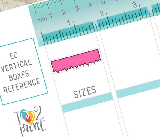 48 Colorful Torn Paper Doodle Quarter Box Stickers | Printable Functional Planner Supplies | PDF & Cut Files