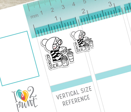 Elena Cheat Day – Takeaway Food Theme - DOODLE Printable Planner Stickers – PDF + Cut Files