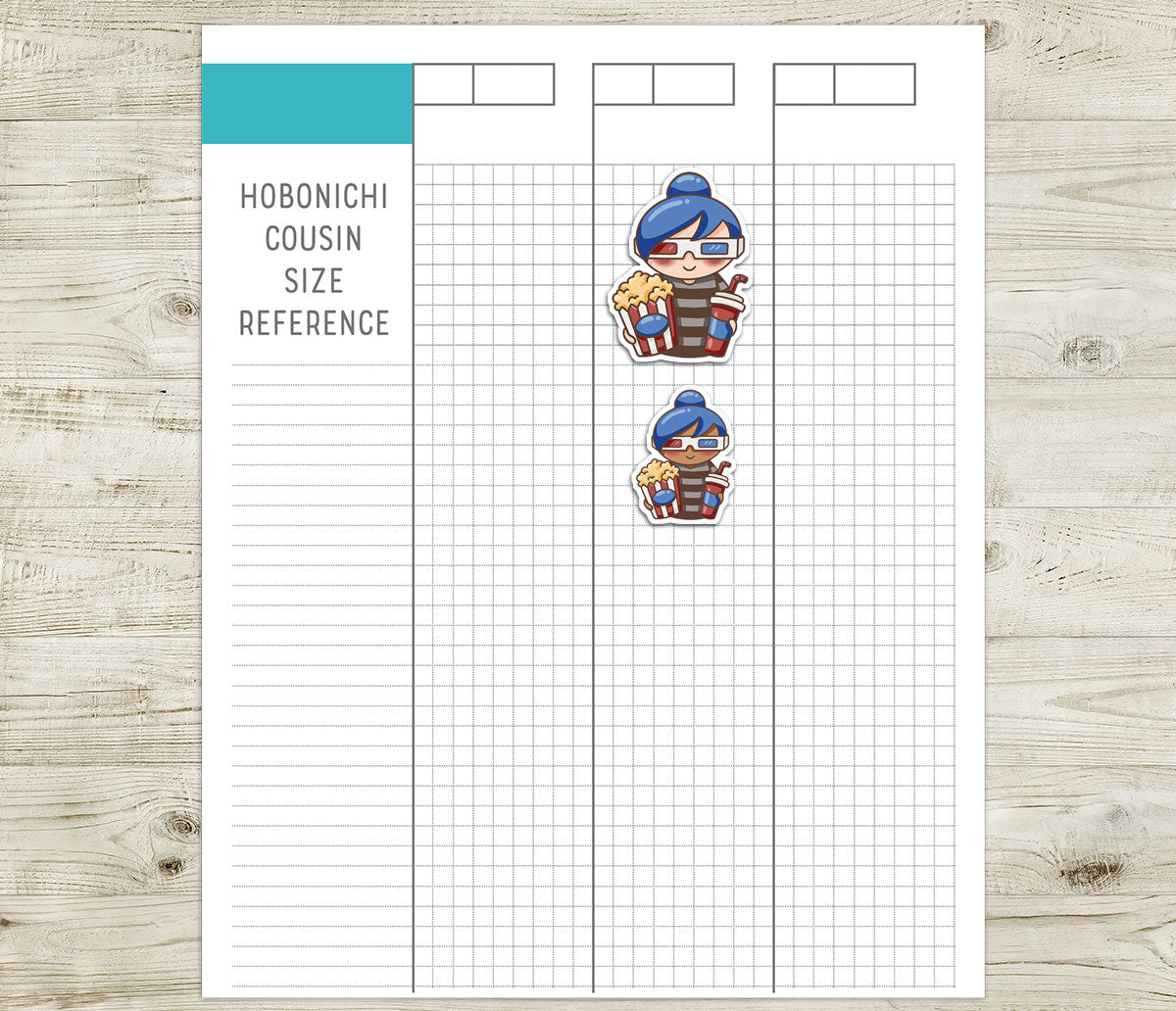 Elena Movie Night – Colored Printable Planner Stickers – 2 Skin Tones – PDF + Cut Files – Instant Download