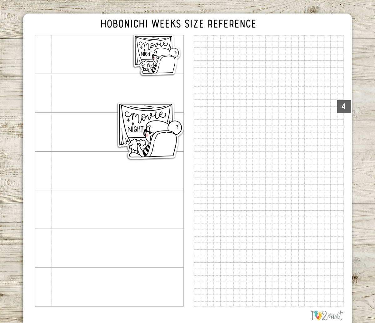 Elena Movie Night – DOODLE Printable Planner Stickers – Cozy Fun – PDF + Cut Files – Instant Download