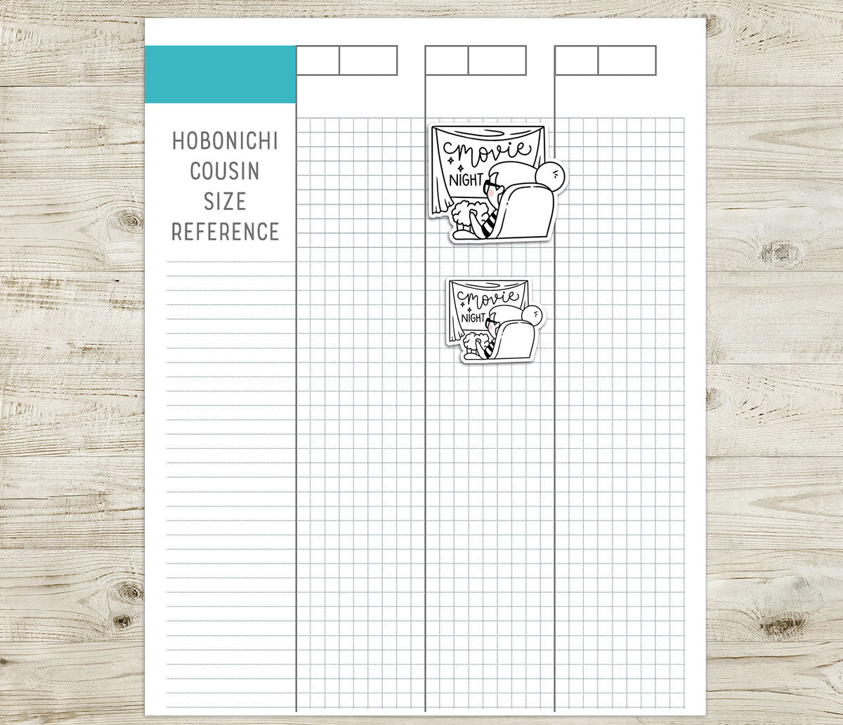 Elena Movie Night – DOODLE Printable Planner Stickers – Cozy Fun – PDF + Cut Files – Instant Download