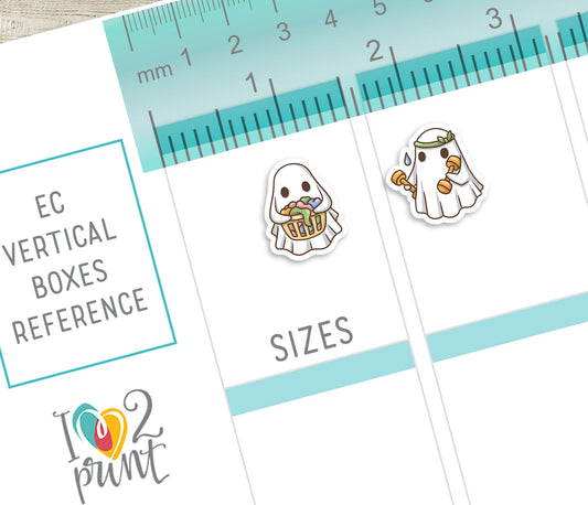 Hauntie the Ghost – COLOR Daily Life BUNDLE 1 – Printable Planner Stickers – PDF + Cut Files – Instant Download