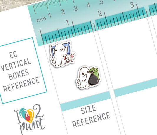 Hauntie the Ghost – COLOR Daily Life BUNDLE 2 – Printable Planner Stickers – PDF + Cut Files – Instant Download