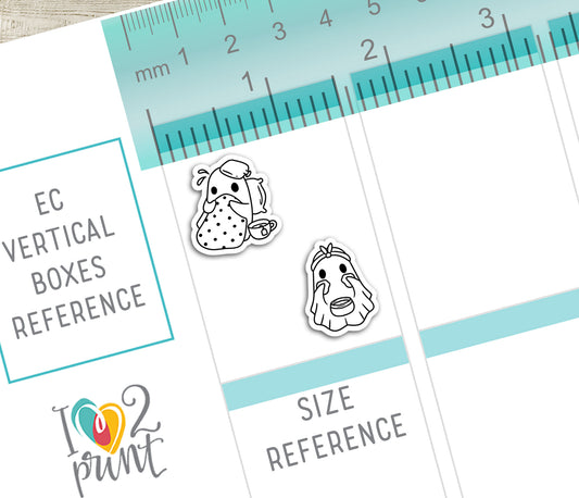 Hauntie the Ghost – DOODLE Daily Life BUNDLE 2 – Printable Planner Stickers – PDF + Cut Files – Instant Download