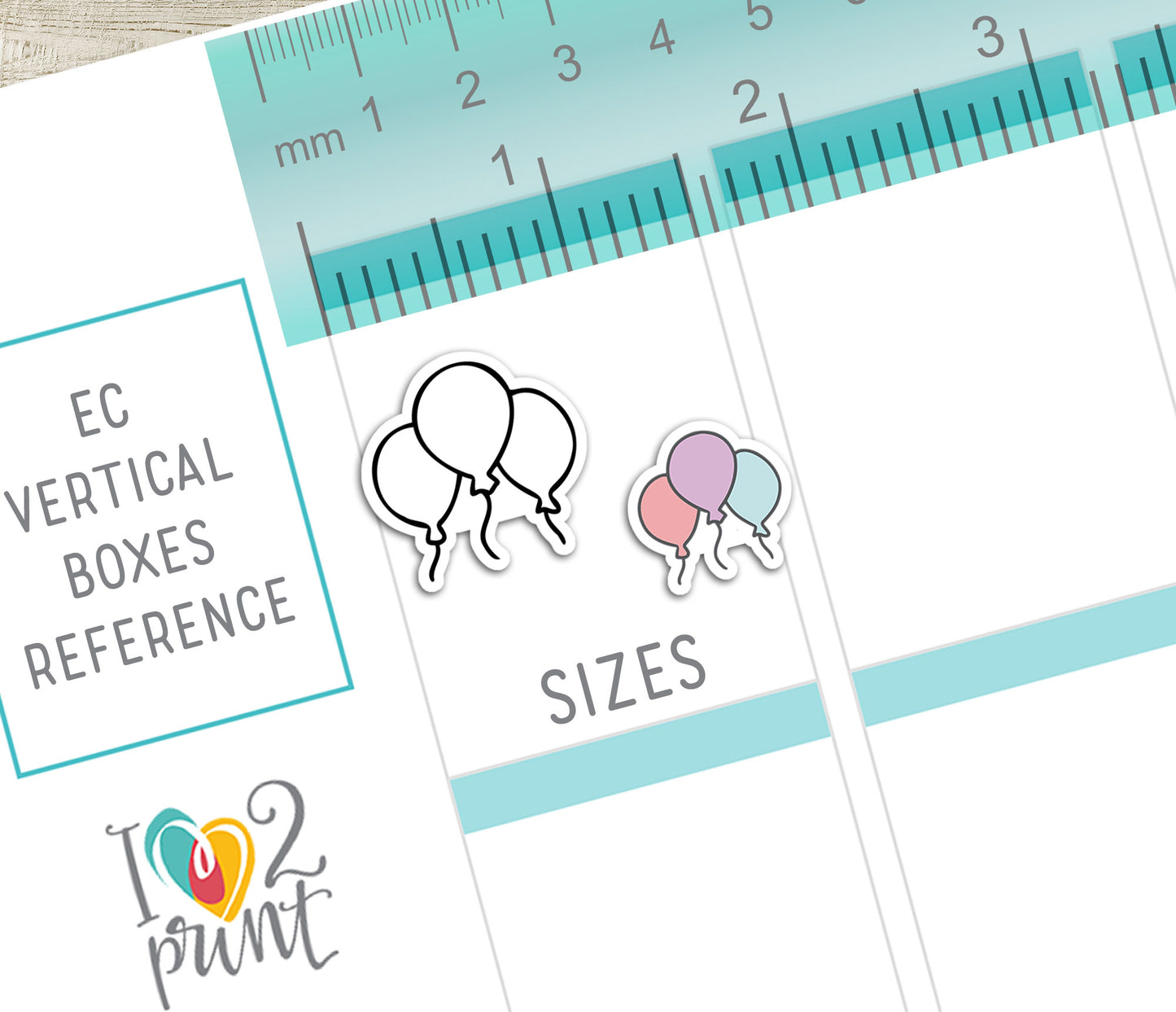 Birthday Icons Stickers – Printable Planner Icons - PDF & Cut Files