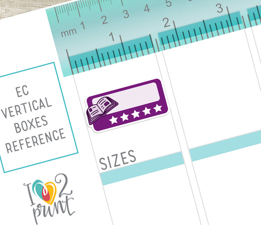 Printable Book Rating Stickers – Colorful Instant Download Stickers - PDF & Cut Files