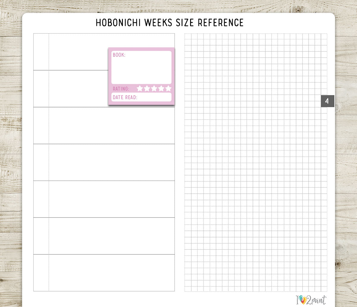 Book Rating Box Printable Planner Stickers – Functional Tracker – PDF + Cut Files – Instant Download