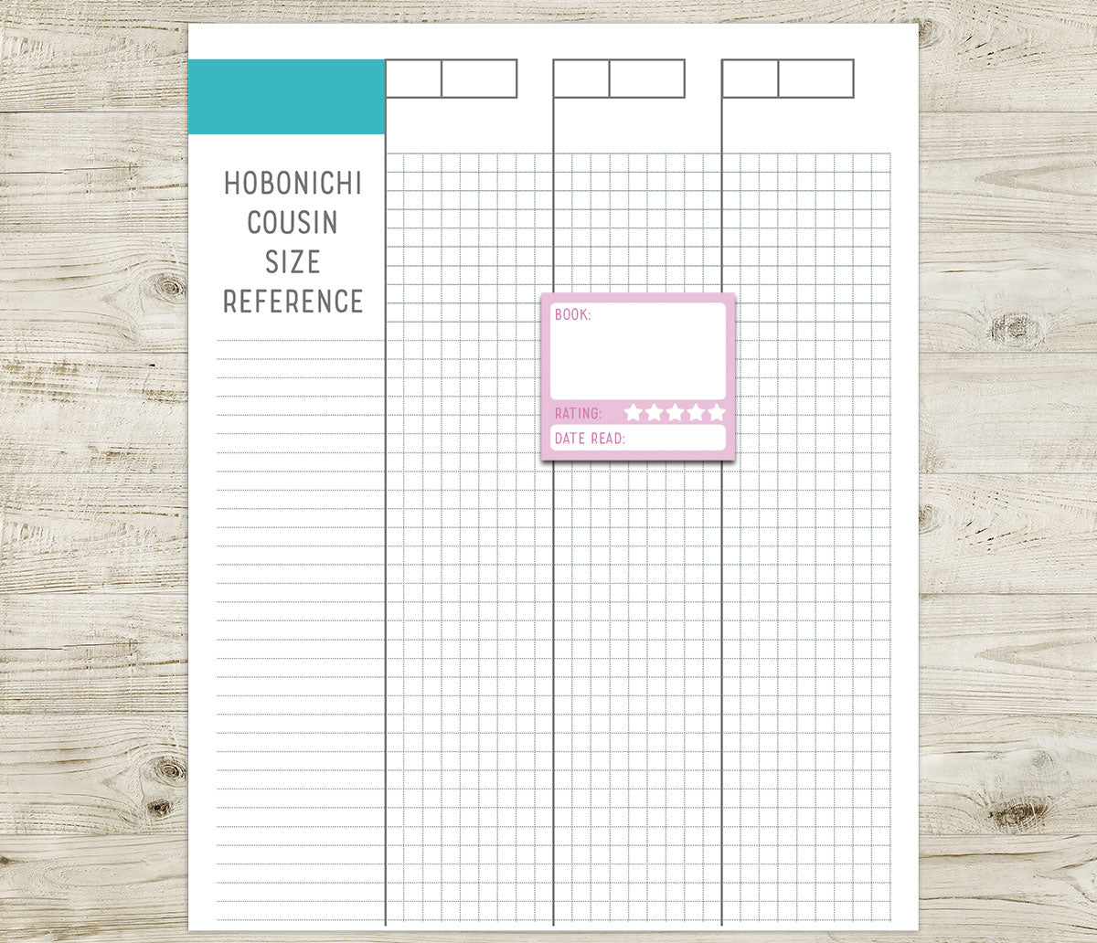 Book Rating Box Printable Planner Stickers – Functional Tracker – PDF + Cut Files – Instant Download