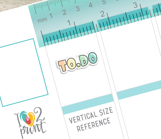 To Do Bubble Font Printable Planner Stickers - PDF & Cut Files