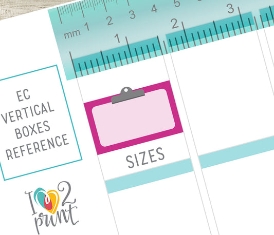 Clipboard Half Boxes Printable Stickers – Functional Planner Dividers