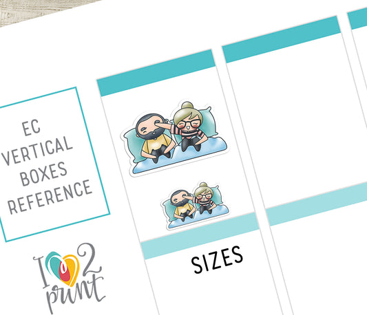 Couple Activities COLOR Printable Stickers Set 2 - Elena & Oliver (Light Skin Duo)