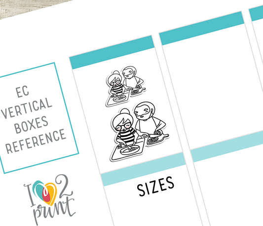 Couple Activities DOODLE Printable Stickers Set 1 - Elena & Oliver