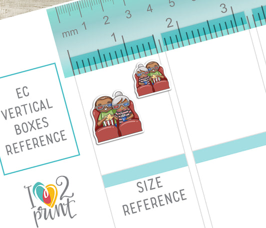 Couple Activities COLOR Printable Stickers Set 3 - Elena & Oliver (Dark Skin Duo)