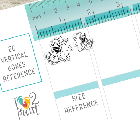 Couple Activities DOODLE Printable Stickers Set 3 - Elena & Oliver