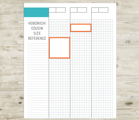 Hobonichi Cousin Mixed Blank Boxes Printable Stickers Set – BUNDLE Functional & Decorative Overlays – PDF + Cut Files