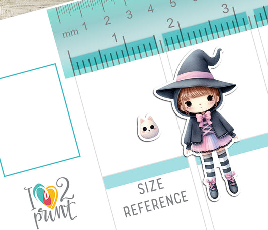 Cute Halloween – Printable Stickers – PDF & Cut Files – Candy Colors