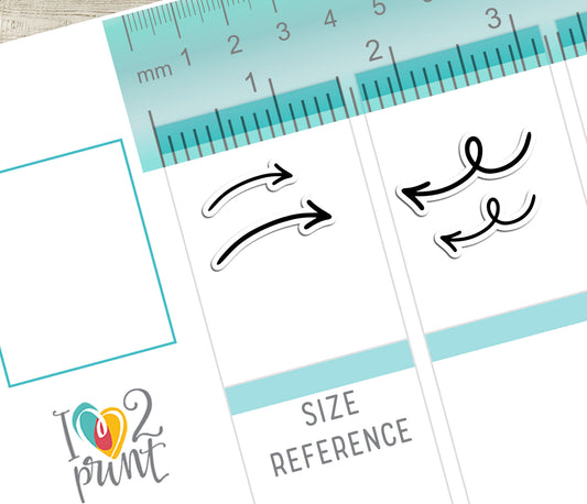 Doodle Arrows Printable Planner Stickers – Fun & Functional PDF + Cut Files – Instant Download