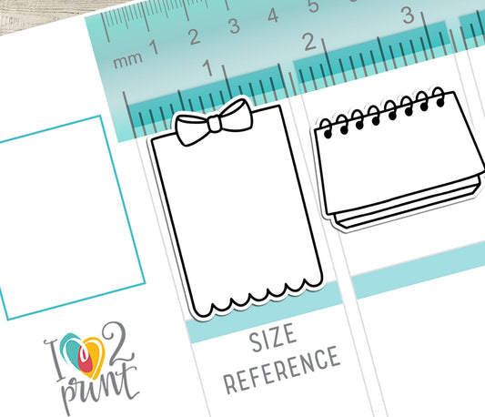 Doodle Notes Printable Planner Stickers – Fun & Functional Set – Instant Download
