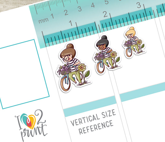 FREEBIE Elena Blossom and Pedal - Printable Planner Stickers - Pdf & Cut Files