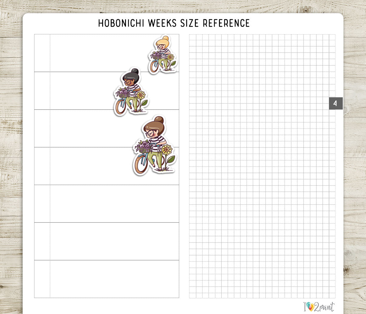 FREEBIE Elena Blossom and Pedal - Printable Planner Stickers - Pdf & Cut Files