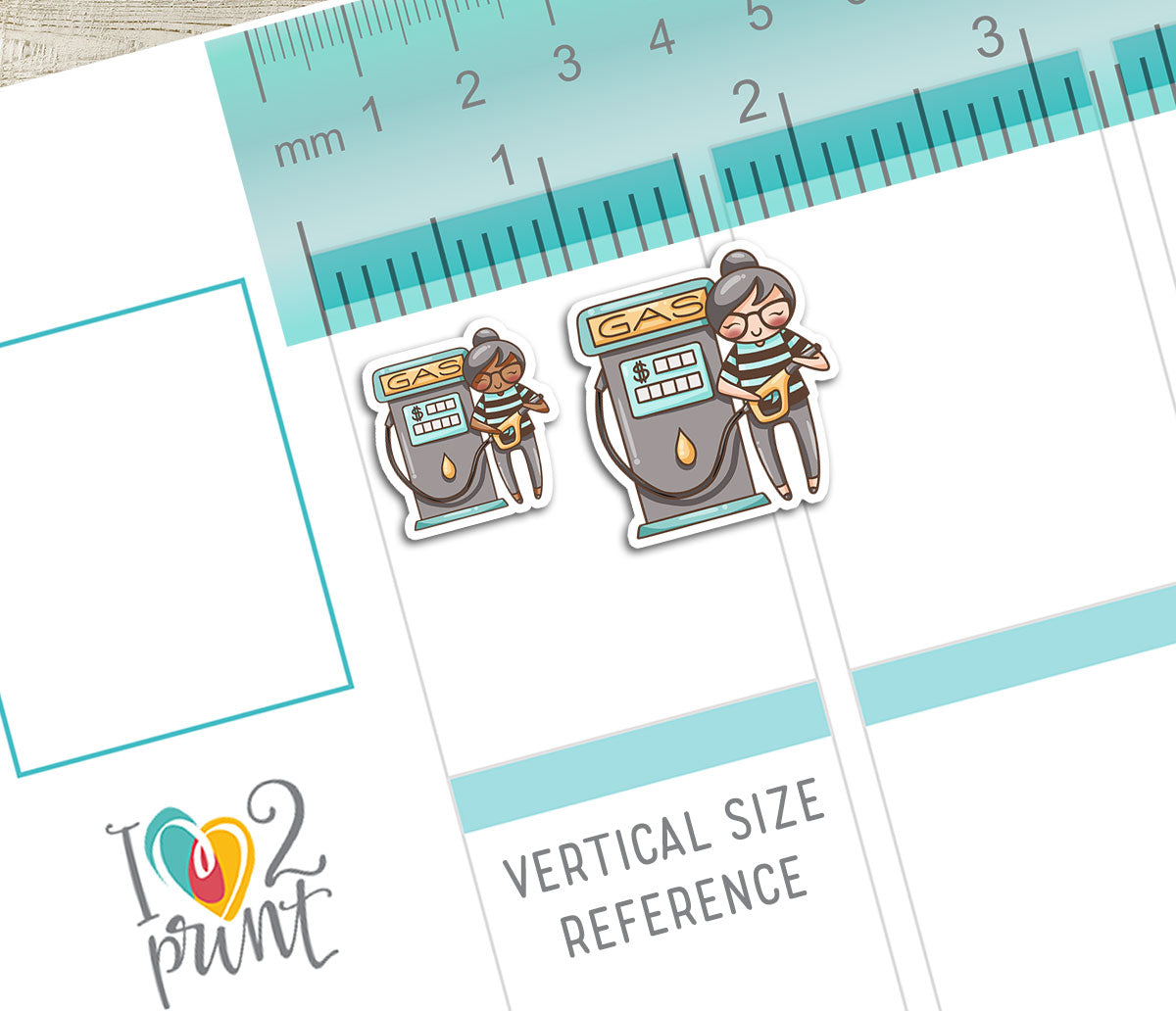 Elena Car Care – COLOR (2 Skin Tones) Printable Planner Stickers – PDF + Cut Files
