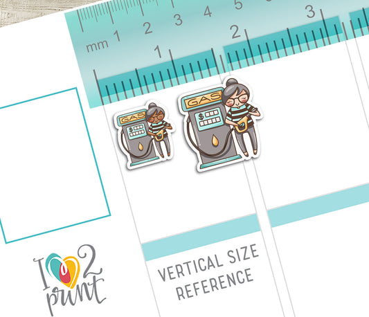 Elena Car Care – COLOR (2 Skin Tones) Printable Planner Stickers – PDF + Cut Files