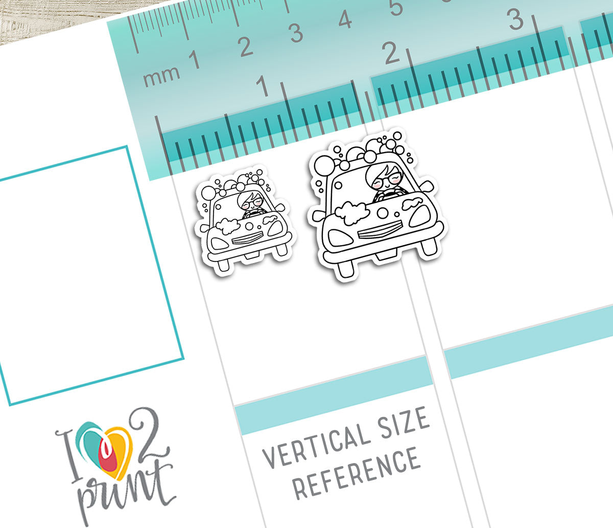 Elena Car Care – DOODLE Printable Planner Stickers – PDF + Cut Files