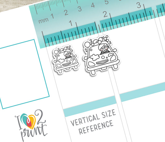 Elena Car Care – DOODLE Printable Planner Stickers – PDF + Cut Files