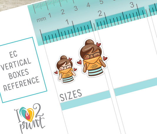 Elena Happy Mail - COLOR Printable Planner Sticker - PDF & Cut Files