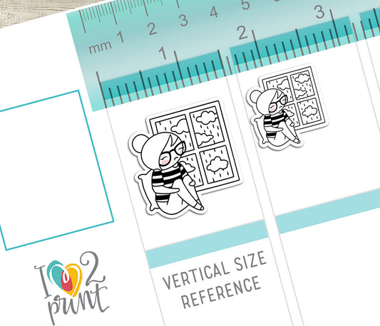 Elena Sad Day - DOODLE Printable Planner Sticker - PDF & Cut Files