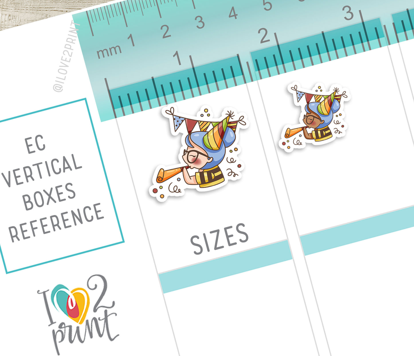 Elena School Set 2 – COLOR Printable Planner Stickers – Picture Day, Book Fair, Project Due & More – PDF + Cut Files