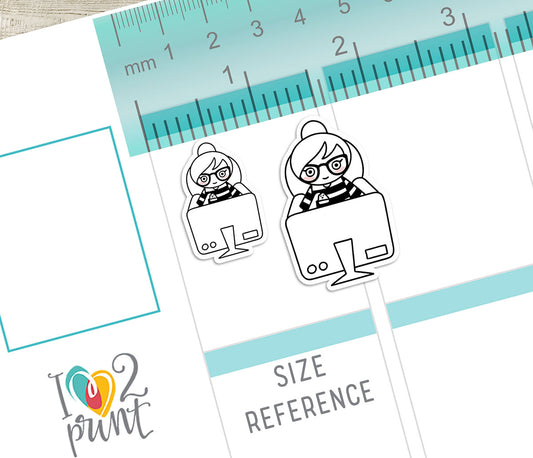 Elena TV Binge - DOODLE Printable Planner Sticker - PDF & Cut Files