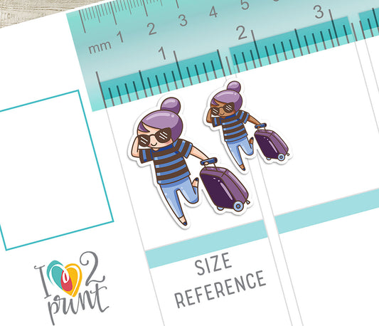 Elena Travel - COLOR Printable Planner Sticker - PDF & Cut Files
