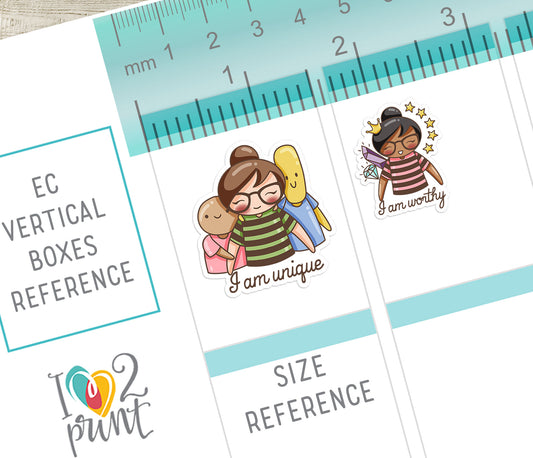 Elena Daily Affirmation Set1 - COLOR Printable Planner Sticker - PDF & Cut Files