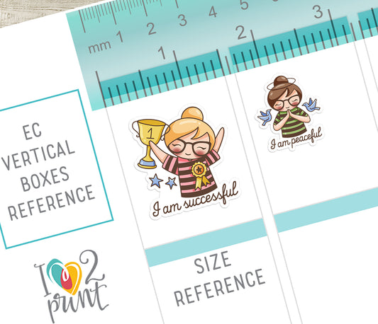 Elena Daily Affirmation Set2 - COLOR Printable Planner Sticker - PDF & Cut Files