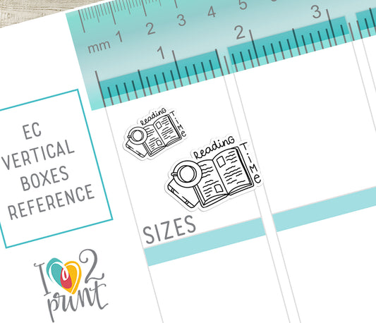 Elena Book Lover – DOODLE Printable Planner Sticker | Cozy Reading Sticker – PDF + Cut Files – Instant Download