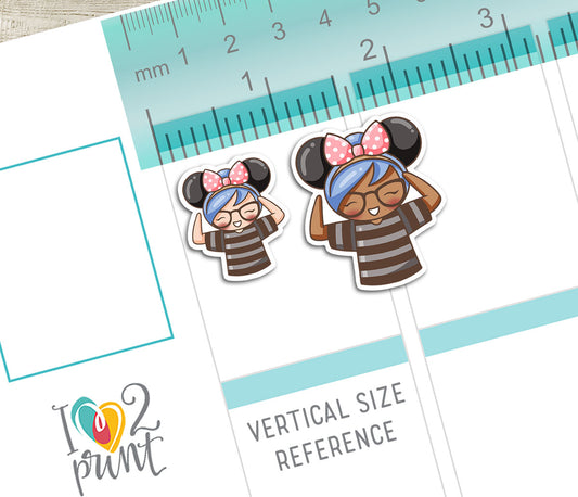 Disneyland Elena – COLOR (2 skin tones) Printable Planner Stickers – PDF & Cut Files