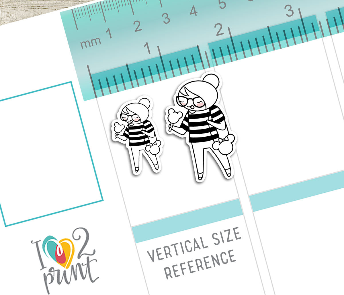 Disneyland Elena – DOODLE Printable Planner Stickers – PDF & Cut Files