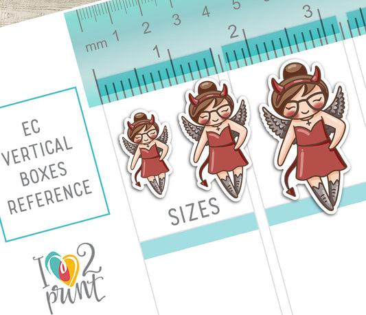 Holidays Outfit - Elena Planner Girl – Light Skin, Brown Hair Printable Stickers – General Holidays – PDF & Cut Files