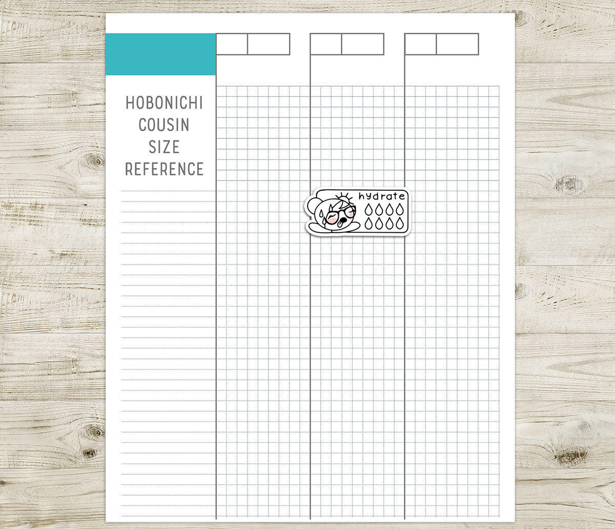 FREEBIE Elena Hydrate - Printable Planner Stickers - Pdf & Cut Files