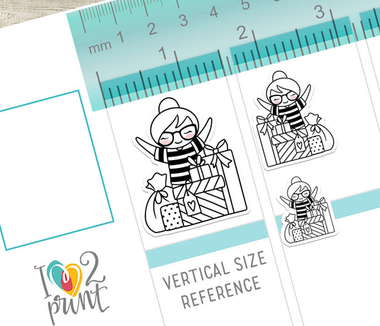 Elena Merry Christmas – DOODLE Printable Planner Stickers – PDF & Cut Files – Instant Download