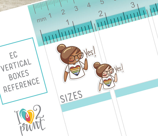 Elena Pride Month – Color Printable Planner Stickers – PDF + Cut Files – Instant Download
