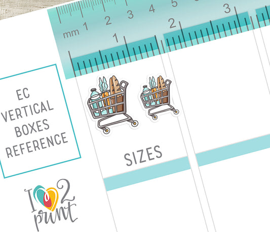 Elena Shopping - COLOR Printable Planner Sticker - PDF & Cut Files