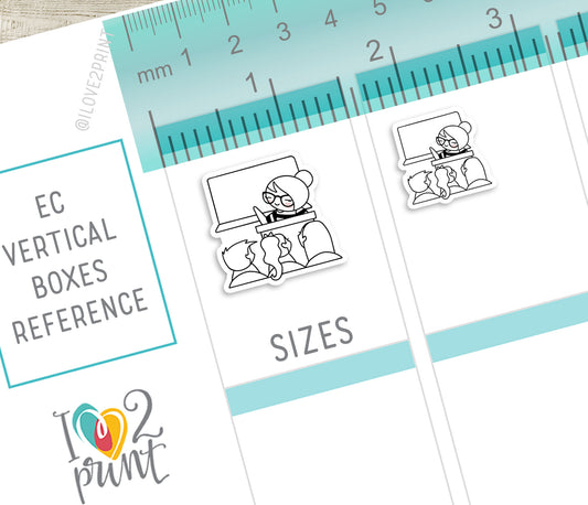 Elena Teachers Set 3 – DOODLE Printable Planner Stickers – Exams, Meetings & Events – PDF + Cut Files
