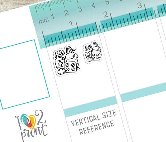 50 Fall - Daily Life Printable Icons Stickers – COLOR Planner Icons - PDF & Cut Files