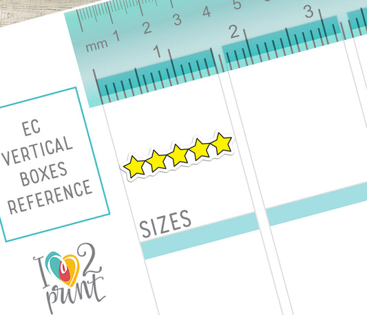 Yellow Star Rating Printable Planner Stickers – Functional Tracker – PDF + Cut Files – Instant Download