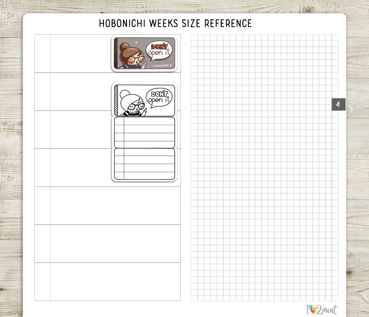 FREEBIE – Elena Foldable Notes – Printable Planner Stickers – PDF + Cut Files – Instant Download