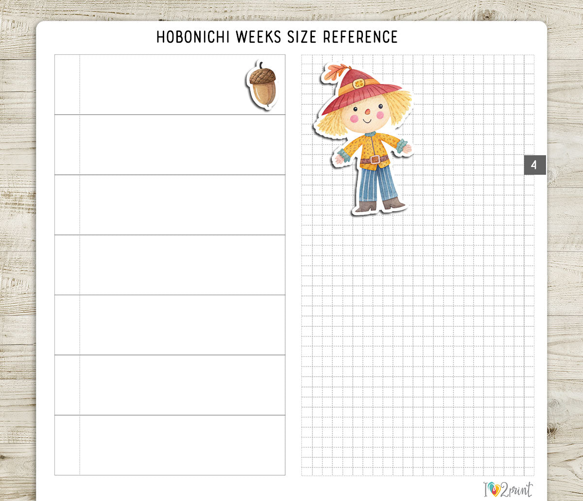 Golden Leaves – Printable Stickers – PDF & Cut Files – Fall Leaves, Scarecrow, Houses & Pumpkins