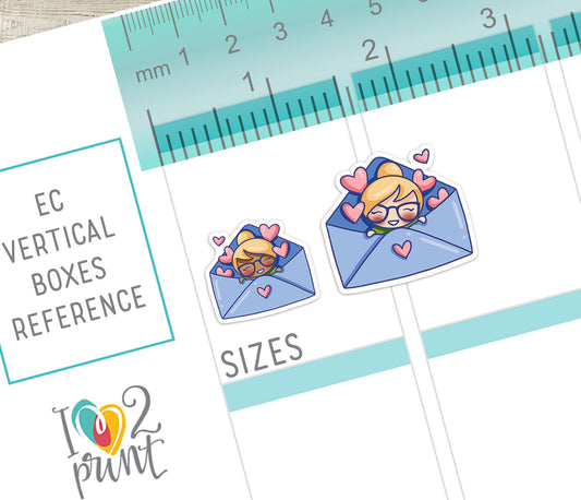 Elena Happy Mail II - COLOR Printable Planner Sticker - PDF & Cut Files