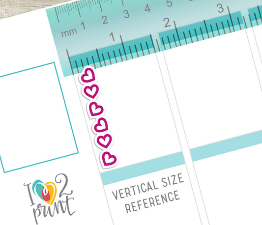 Heart Checklist Printable Planner Stickers – PDF & Cut Files